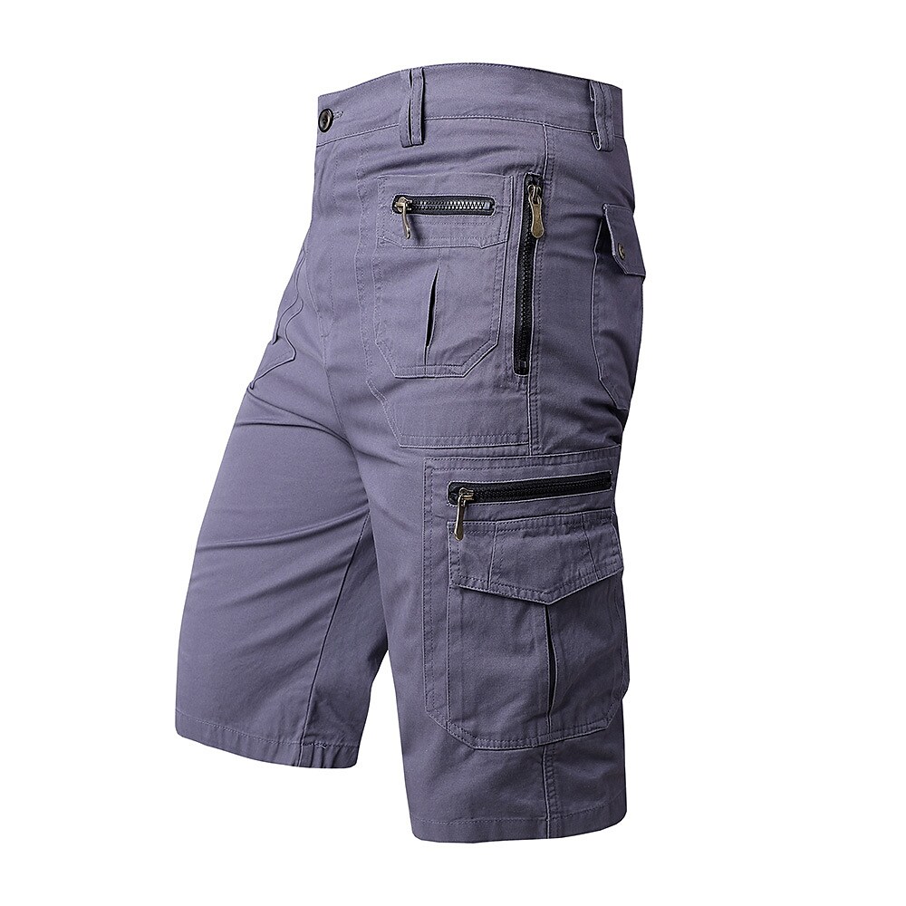 Men's hiking tactical military uniform outdoor breathable wear resistant side pocket zipper overalls shorts cropped pants