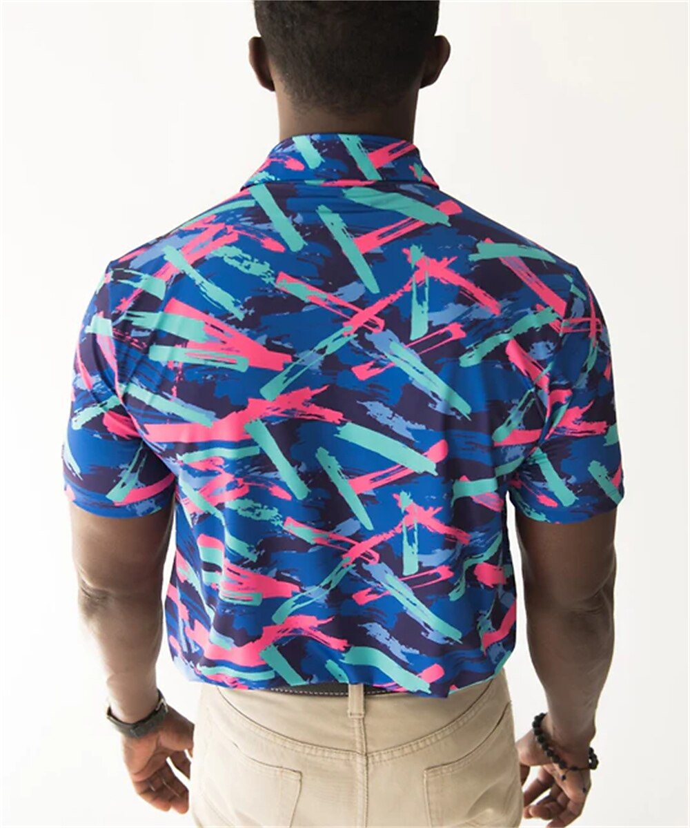 Men's Women's Matching polo Polo Shirt golf apparel Breathable Quick Dry Lightweight Short Sleeve Top Printed Summer Golf