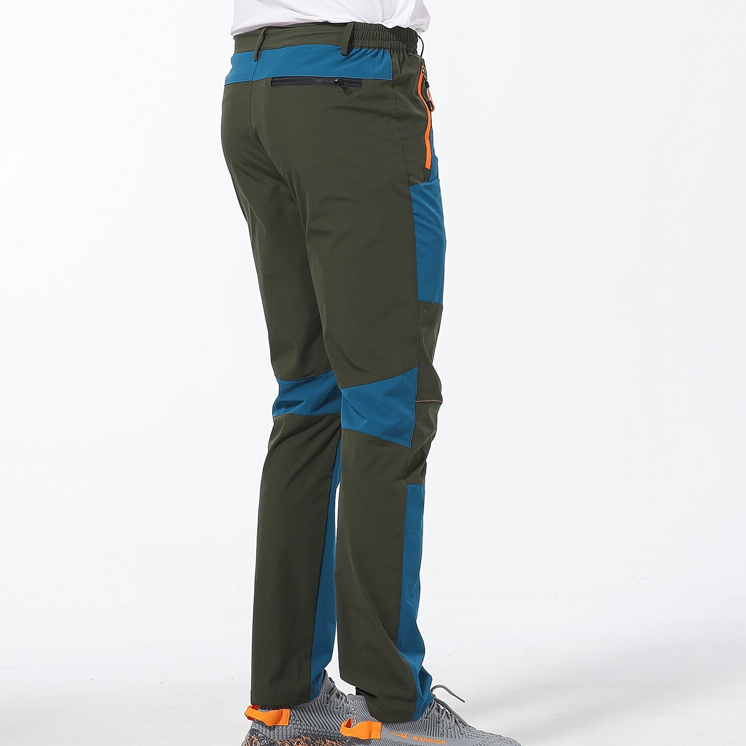 Men's outdoor work casual waterproof quick drying stretch zipper side pocket trousers