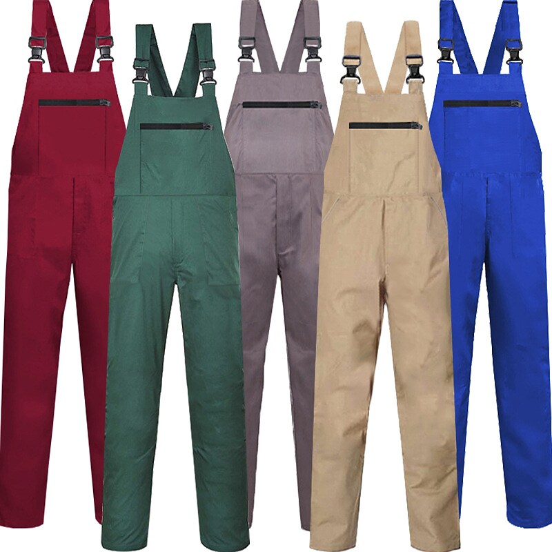 Men's Cargo Trousers Work Pants Overalls Multi Pocket Plain Comfort Casual Daily Holiday 100% Cotton Rompers