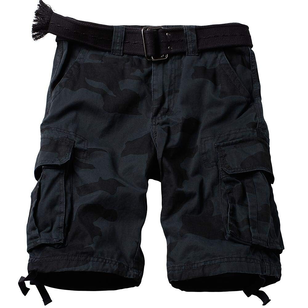 Men's Outdoor Climbing Fishing Tactic Hiking Wear Resistant Drawstring Pockets Comfortable Camo Shorts