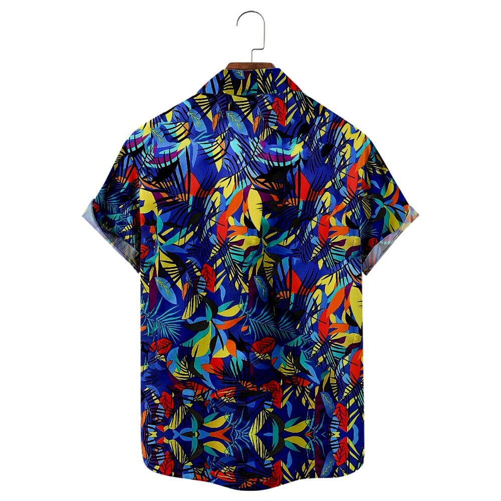 Men's Summer Hawaiian Shirt Graphic Prints Beach Turndown Casual Holid