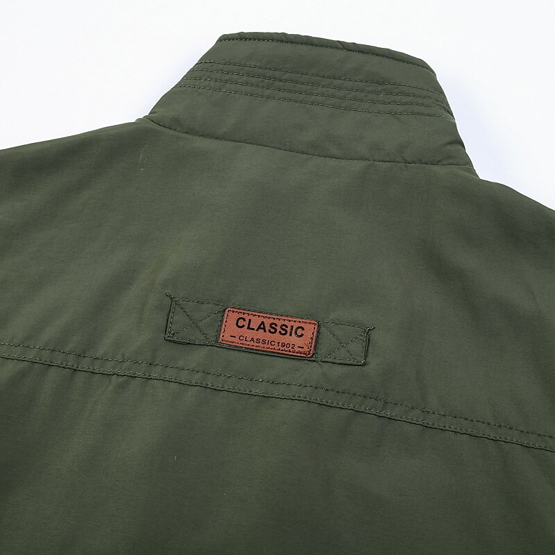 Men's Outdoor Vacation Street Casual Breathable Light Comfortable Pockets Stand Collar Plain Gilet