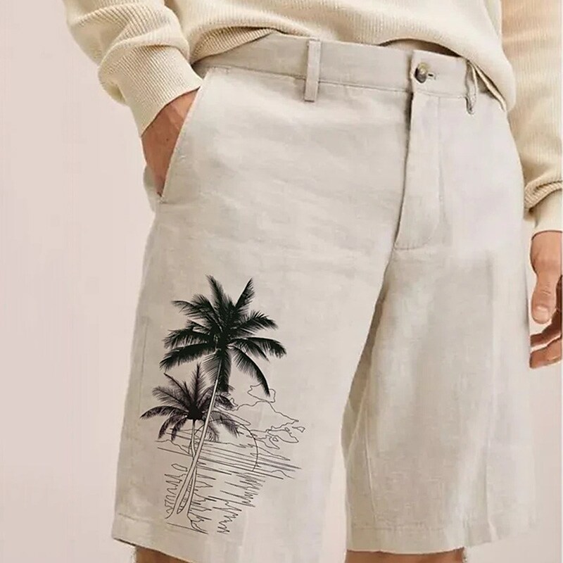 Men's Summer Beach Shorts Print Graphic Coconut Tree Breathable Soft Short Casual Daily Holiday Streetwear 