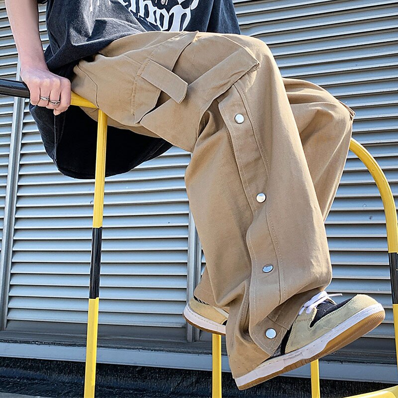 Men's Cargo Pants Cargo Trousers Tear Away Pants Pocket Plain Comfort Breathable Outdoor Daily Going out Fashion Casual
