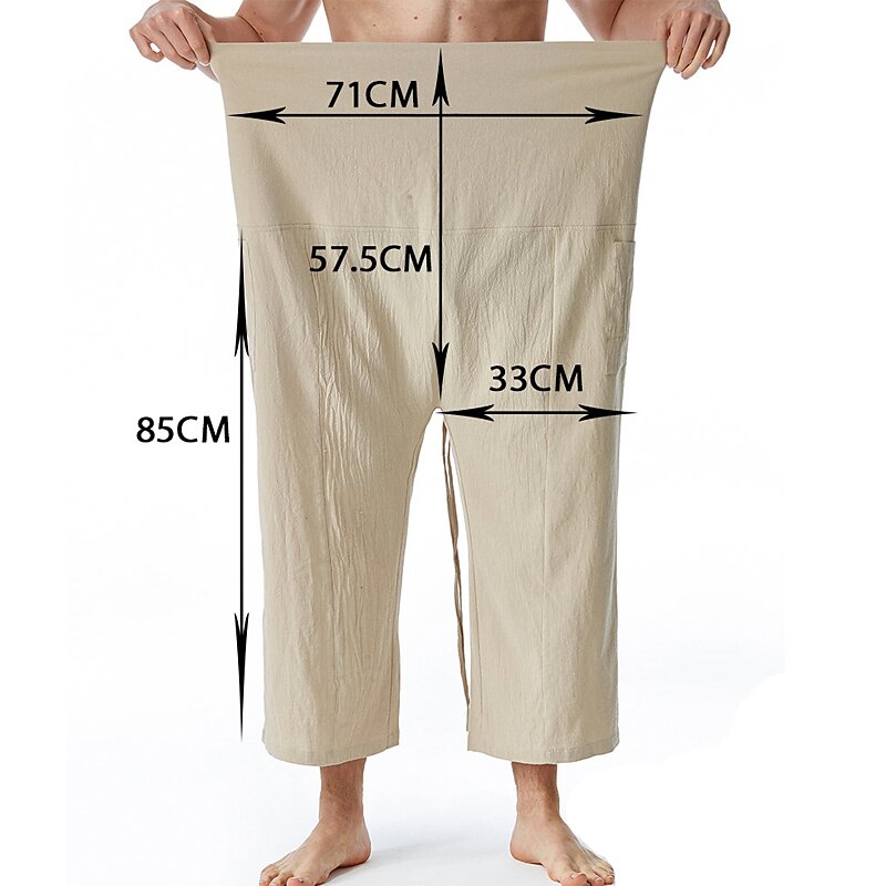 Men's Casual Yoga Fashion Breathable Comfortable Light Soft Pockets Plain Trouser Pants