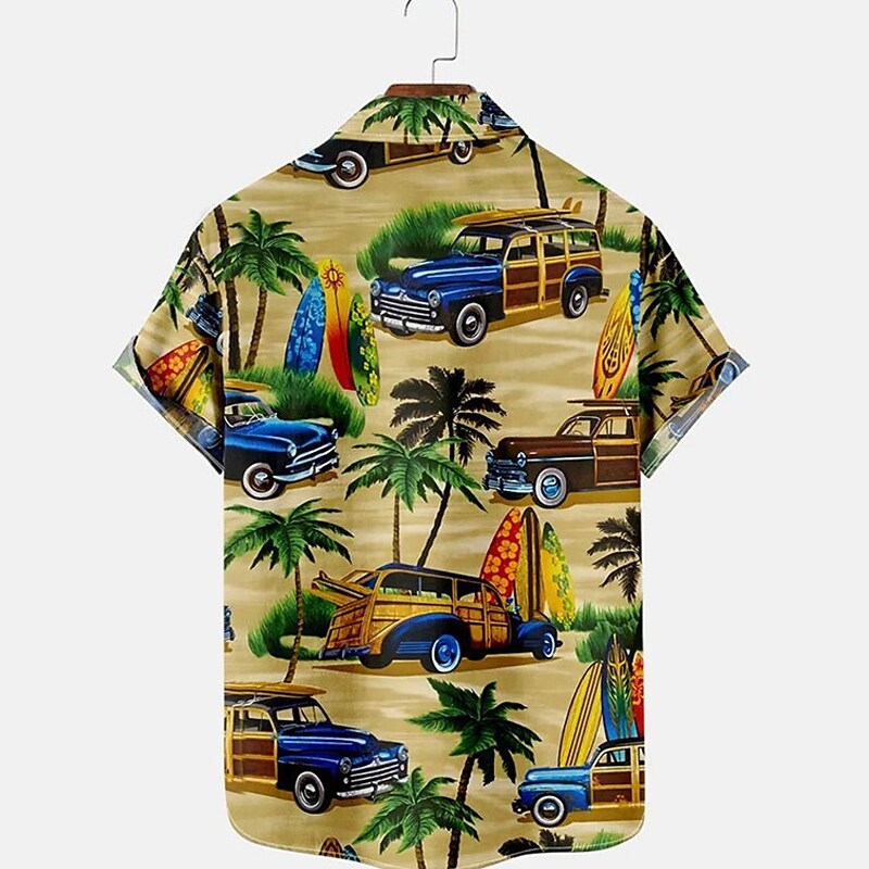 Men's Hawaiian Shirt Graphic Prints Beach Turndown Casual Holiday Shor
