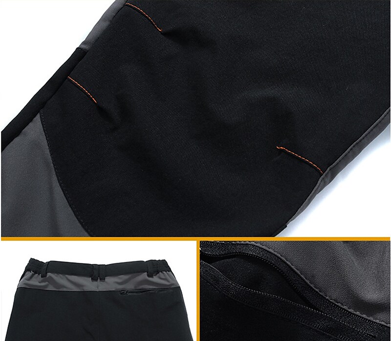 Men's outdoor work casual waterproof quick drying stretch zipper side pocket trousers