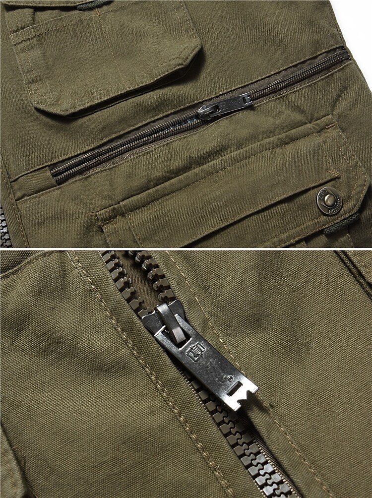 Men's Fishing Hiking Outdoor Camping Hunting multi pocket anti-wind dry lightweight solid color sleeveless vest