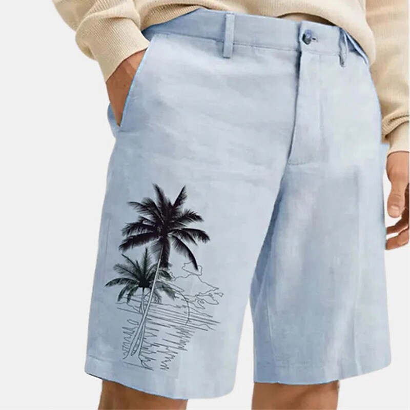 Men's Summer Beach Shorts Print Graphic Coconut Tree Breathable Soft Short Casual Daily Holiday Streetwear 