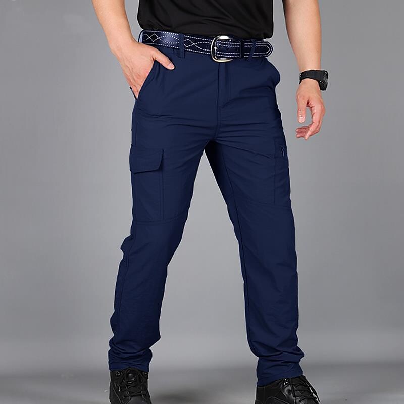 Men's Outdoor 6 Pockets Quick Dry Elastic Waist Waterproof Work Pant