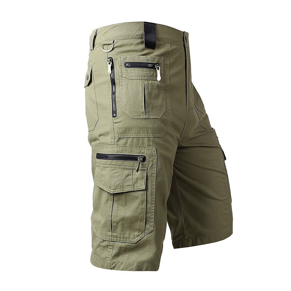 Men's hiking tactical military uniform outdoor breathable wear resistant side pocket zipper overalls shorts cropped pants