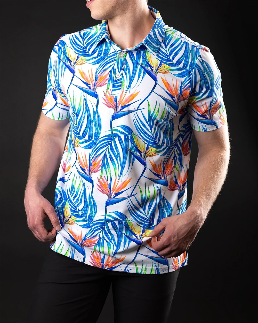 Men's Women's Matching polo Polo Shirt golf apparel Breathable Quick Dry Lightweight Top Floral Summer Golf