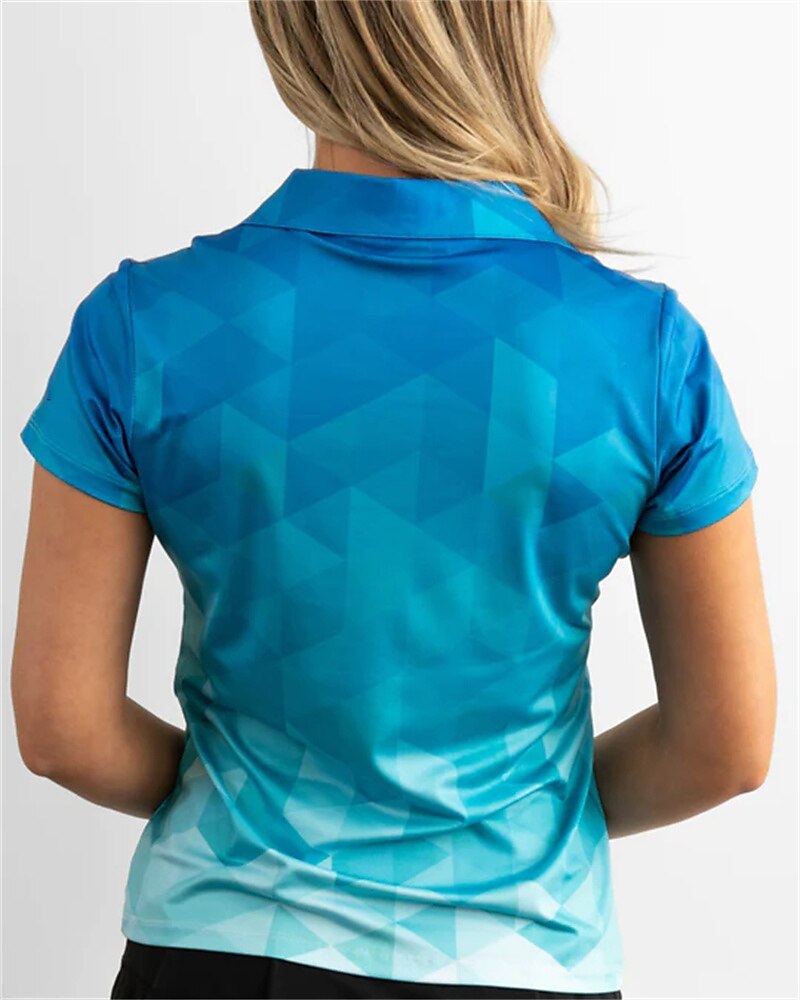 Men's Women's Matching polo Polo Shirt golf apparel Breathable Quick Dry Lightweight Short Sleeve Top Geometry Summer Golf