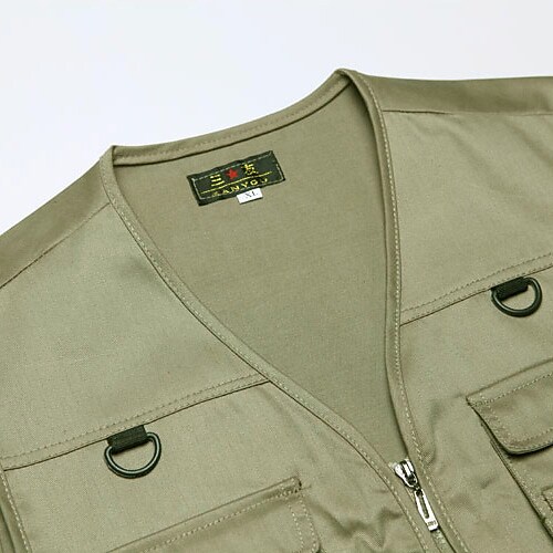 Men's Outdoor Fishing Hunting Camping Wear Resistant Comfortable Breathable Muti-pockets Plain Sleeveless Vest