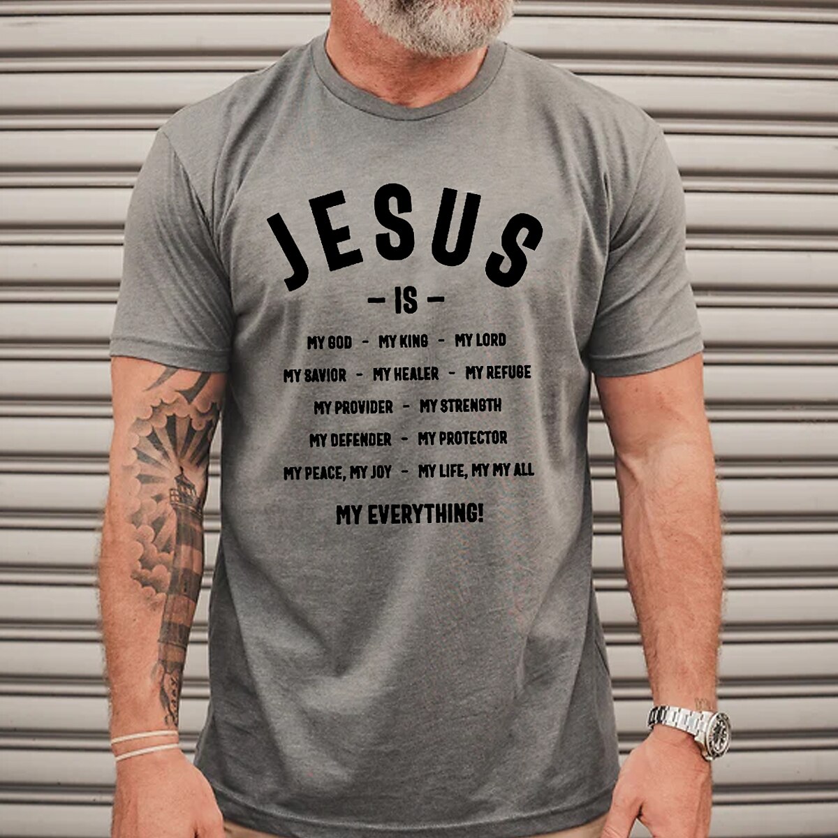 Men's T shirt Casual Style Classic Style Cool Shirt Sports Casual Shirt Letter Jesus Short Sleeve Shirt Outdoor Street Holiday Crew Neck Top