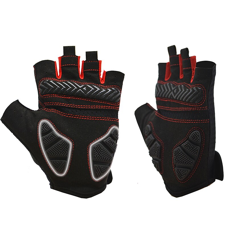 Bike Cycling Mountain Bike Half Finger Anti Slip Breathable Shockproof Sweat wicking Sports Gym Silica Gel Gloves 