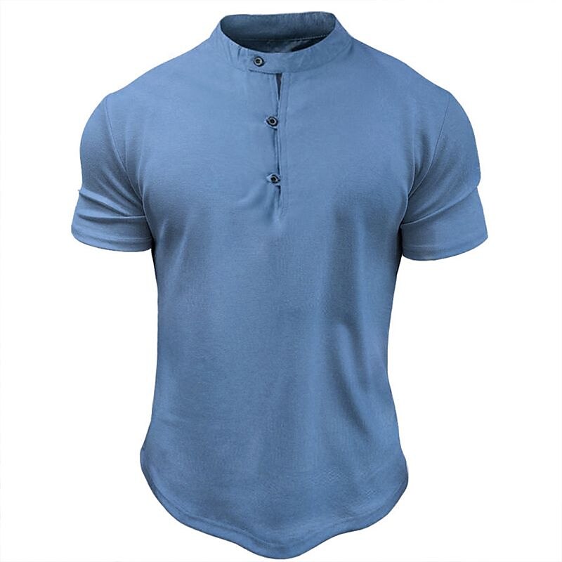 Men's Outdoor Street Casual Fashion Comfortable Breathable Plain Short Sleeves T Shirt