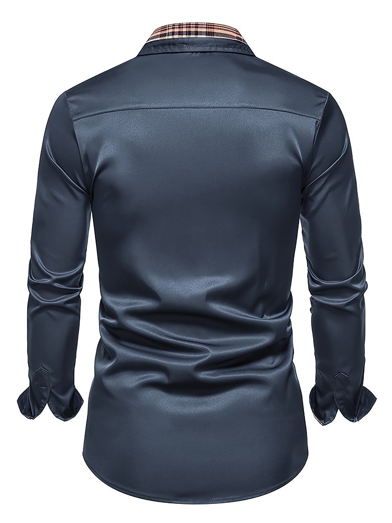 Men's Outdoor Fashion Vacation Casual Breathable Comfortable Front Pocket Plain Long Sleeves Shirt