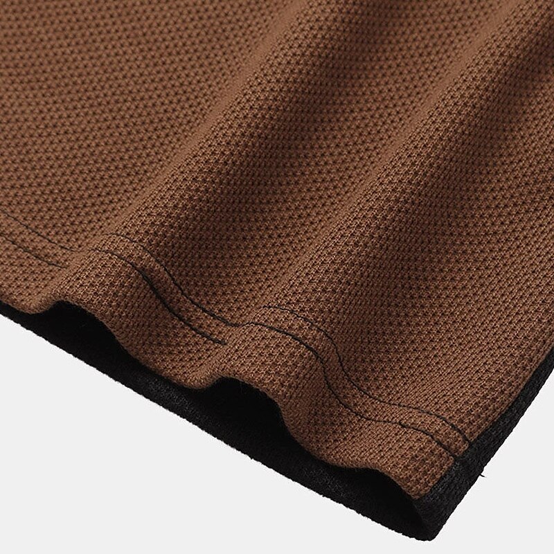 Men's T shirt Tee Waffle Shirt Tee Top Color Block Crew Neck Street Vacation Short Sleeves Clothing Apparel Fashion Designer Basic Top