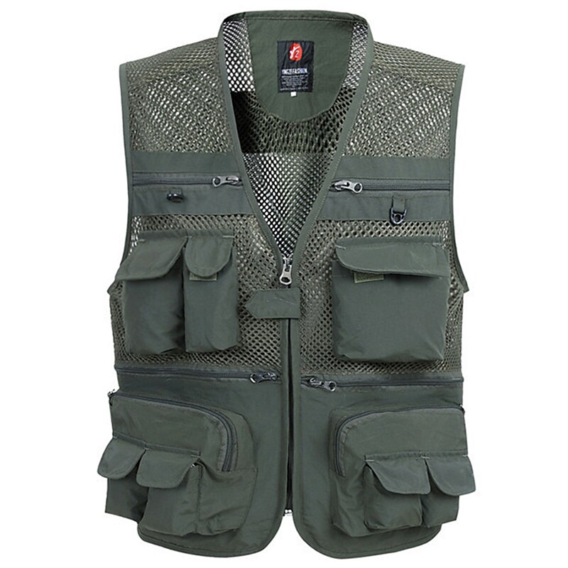 Men's Hunting Hiking Traveling Photograghy Fishing Outdoor Work Lightweight Quick Dry Multi Pockets Vest