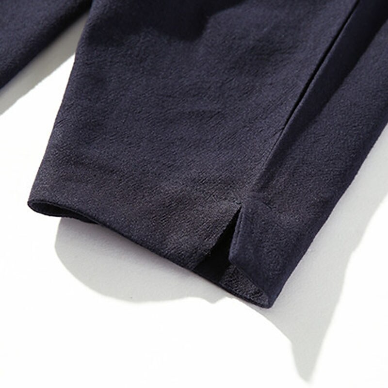 Men's Outdoor Hiking Casual Street Pockets Drawstring Stretch Solid Color Trouser