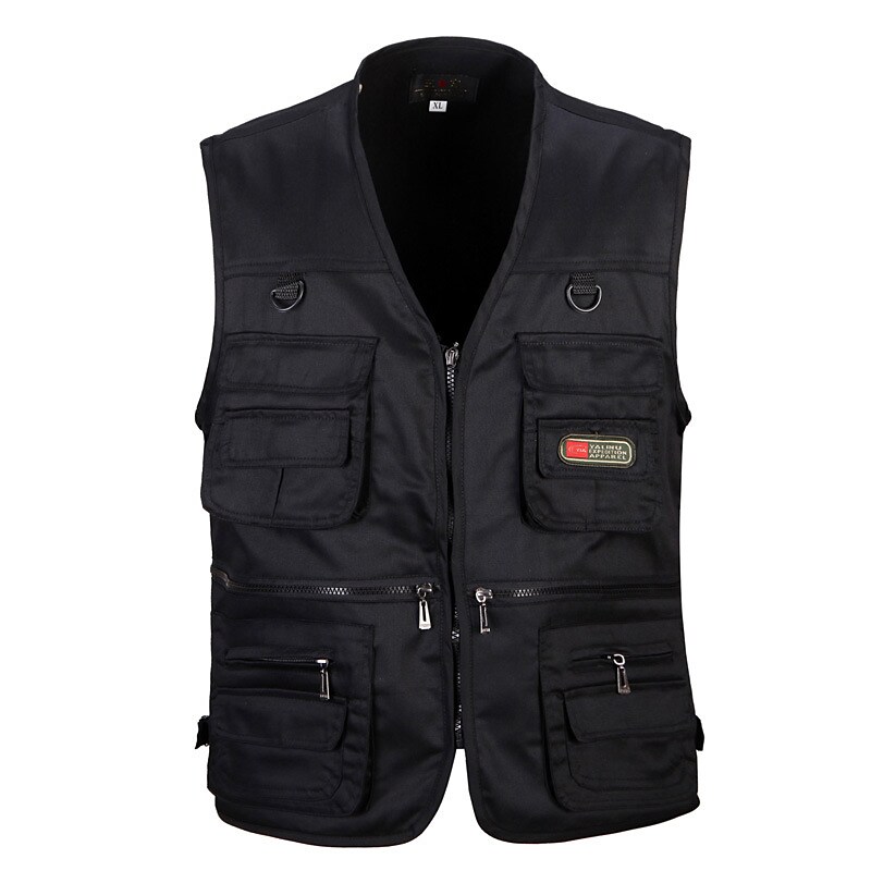 Men's Outdoor Fishing Hunting Camping Wear Resistant Comfortable Breathable Muti-pockets Plain Sleeveless Vest