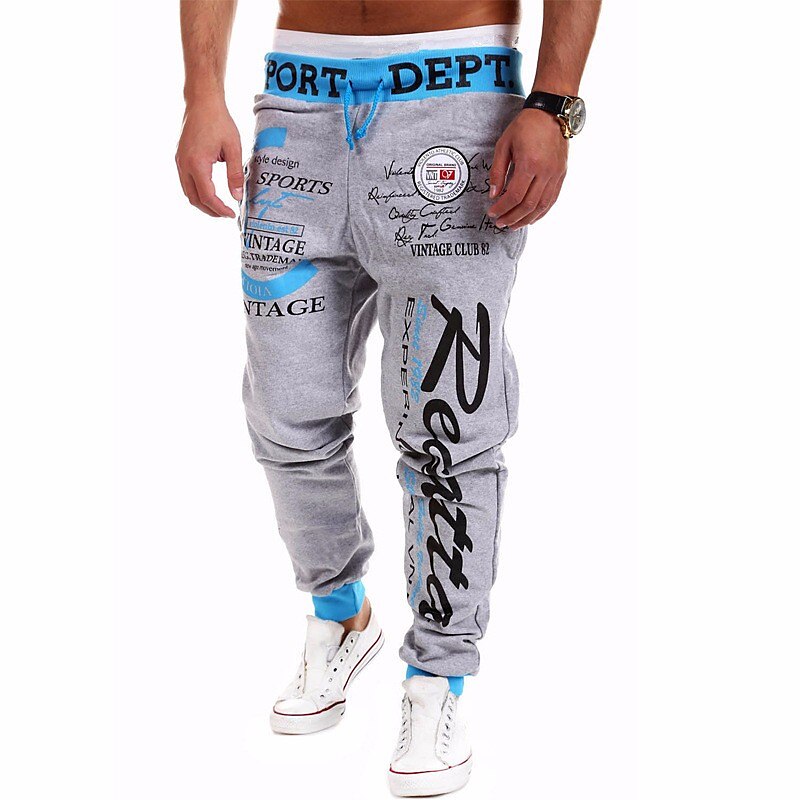 Men's Sweatpants Trousers Elastic Waist Letter Graphic Prints Sports Outdoor Daily Wear Casual Hip Hop High Waist Joggers 