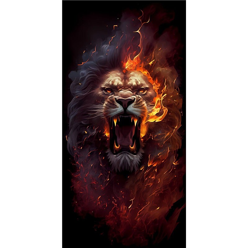 Men's Fitness Muscle Sports Breathable Sweat-absorbing Quick drying Animal Pattern Round Neck T-Shirt