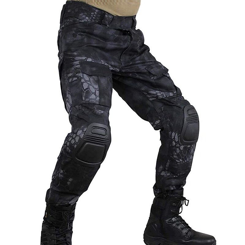 Men's Hiking Outdoor Tactic Working Muti-pockets Wear Resistant Zippered Camo Cargo Trouser