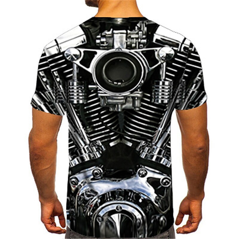 Men's T shirt Graphic Prints Crack Crew Neck 3D Print Holiday Short Sl
