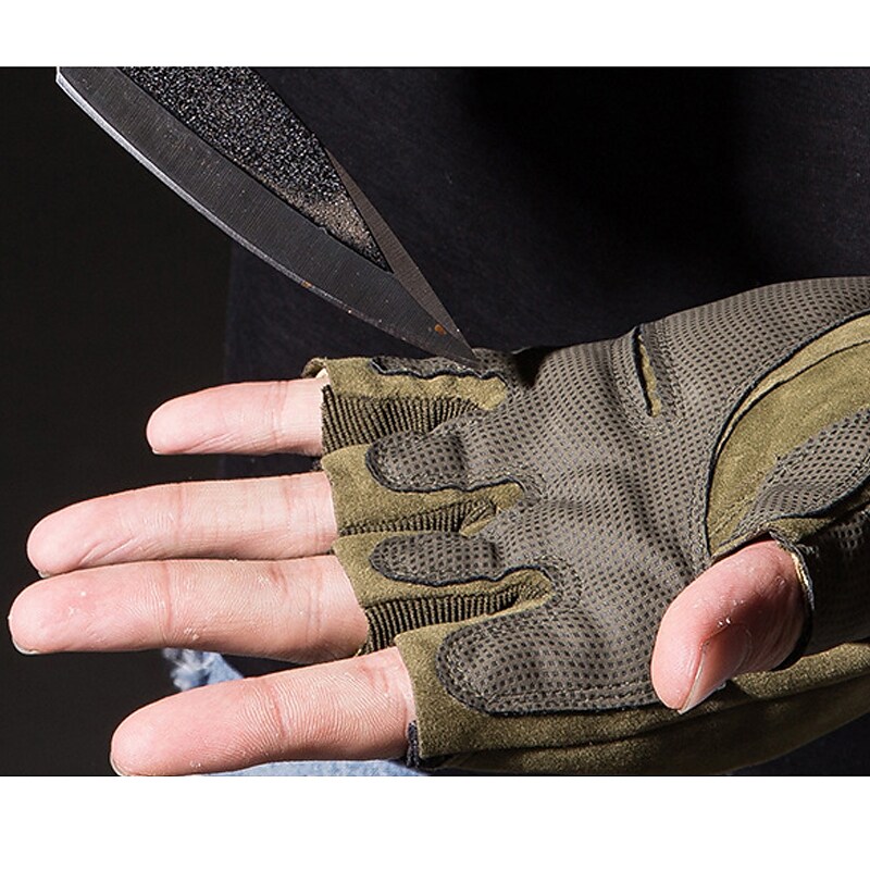 Bike Mountain Half Finger Anti Slip Breathable Shockproof Sweat wicking Sports Gym Silica Gel Gloves