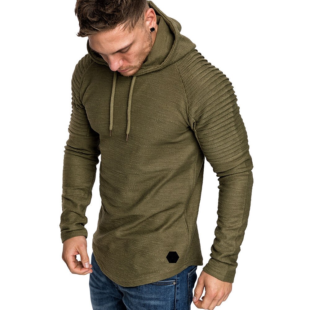 Men's Pullover Hooded Solid Color Casual Streetwear Cool Sportswear Winter Hoodies Long Sleeve Sweatshirts  