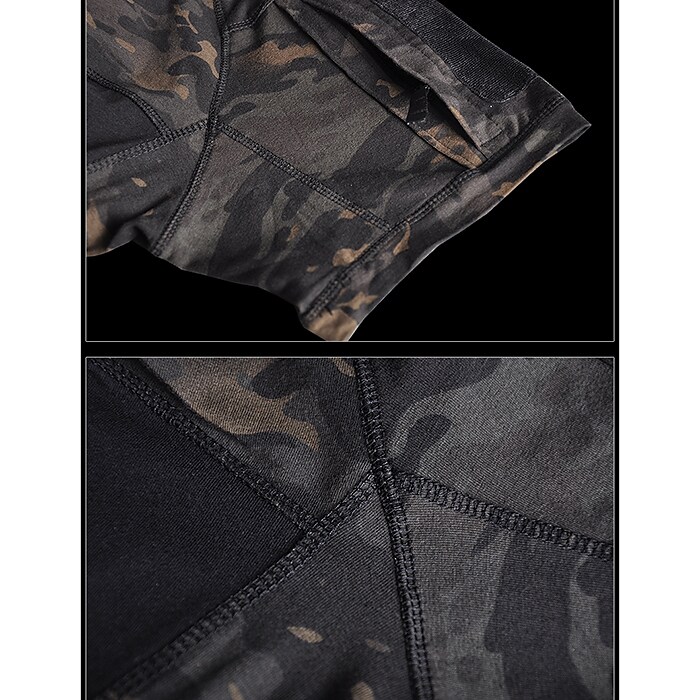 Men's Outdoor Military Fishing Climbing Wear Resistant Quick Dry Breathable Comfortable Camo Stand Collar Short Sleeve