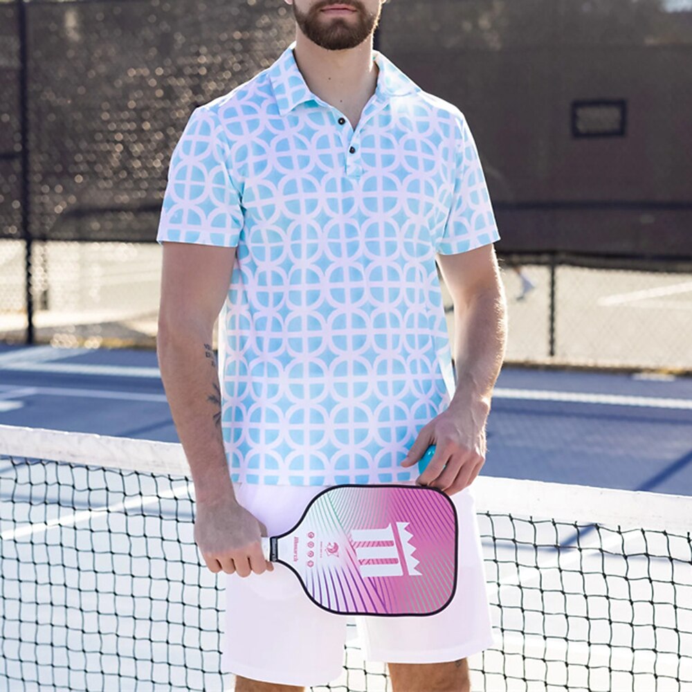 Men's Women's Matching polo Polo Shirt Golf Shirt Breathable Quick Dry Soft Top Regular Fit Printed Summer Spring Gym Workout Golf Badminton