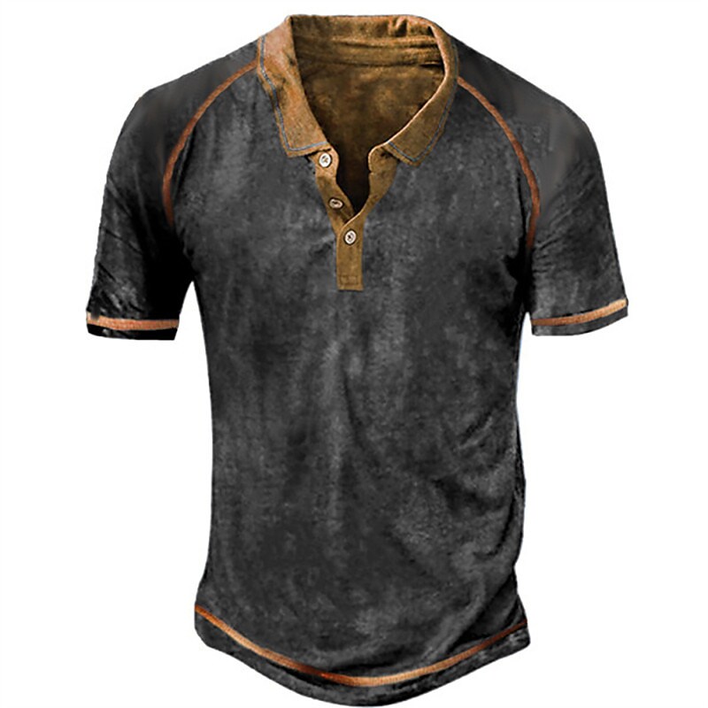 Men's Collar Polo Golf Shirt Graphic Turndown 3D Print Outdoor Street Short Sleeves Button-Down Clothing Casual Breathable Top