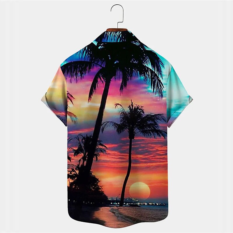 Men's Hawaiian Shirt Graphic Prints Beach Turndown Casual Holiday Shor