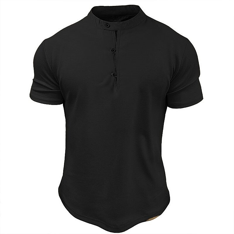 Men's Outdoor Street Casual Fashion Comfortable Breathable Plain Short Sleeves T Shirt