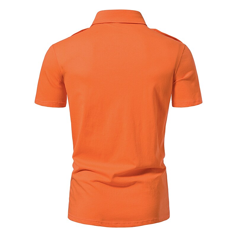 Men's Vacation Outdoor Daily Fashion Casual Comfortable Solid Color Lapel Button Short Sleeve Shirt