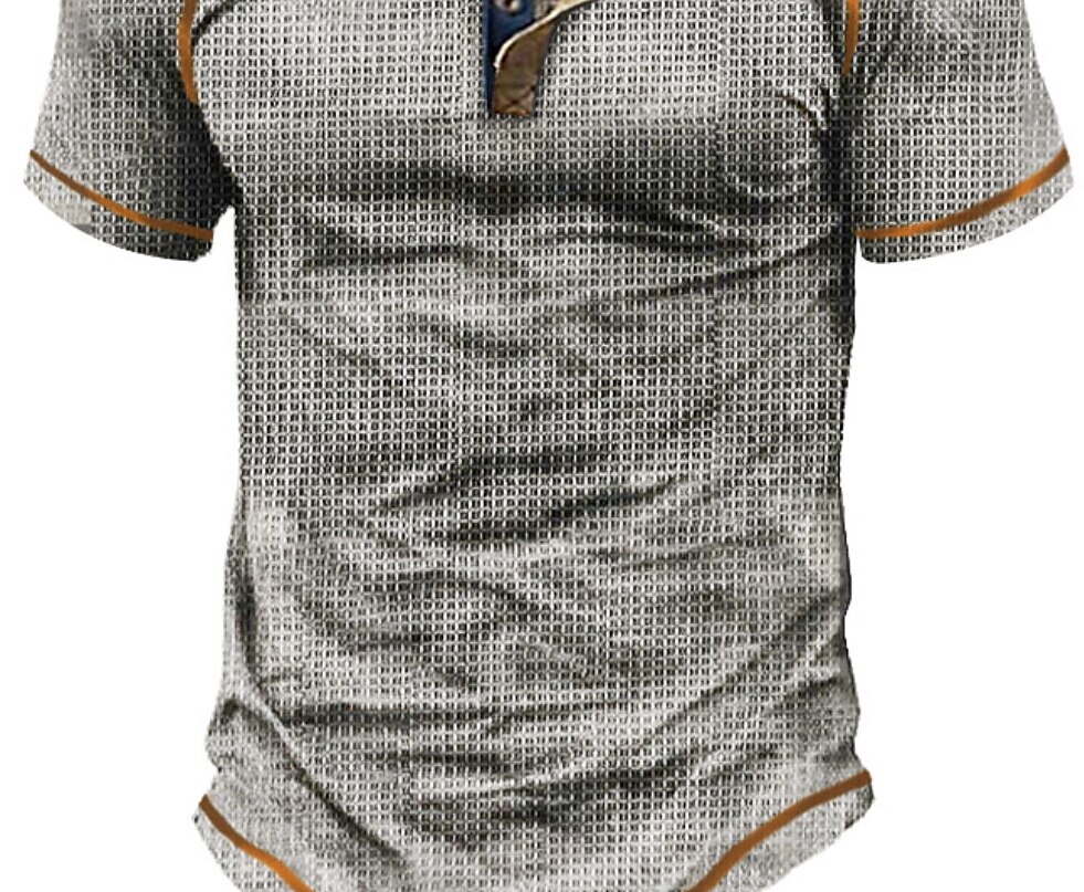 Men's Button Down Shirt Solid Colored V Neck Blue Gray Casual Daily Sleeveless Print Clothing Apparel Cool Casual Top