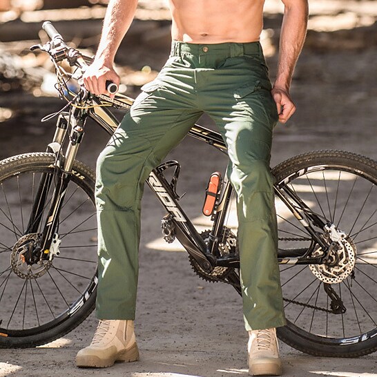 Men's outdoor hiking camping fishing tactics wear resistant breathable multi-pocket camouflage  cargo pants