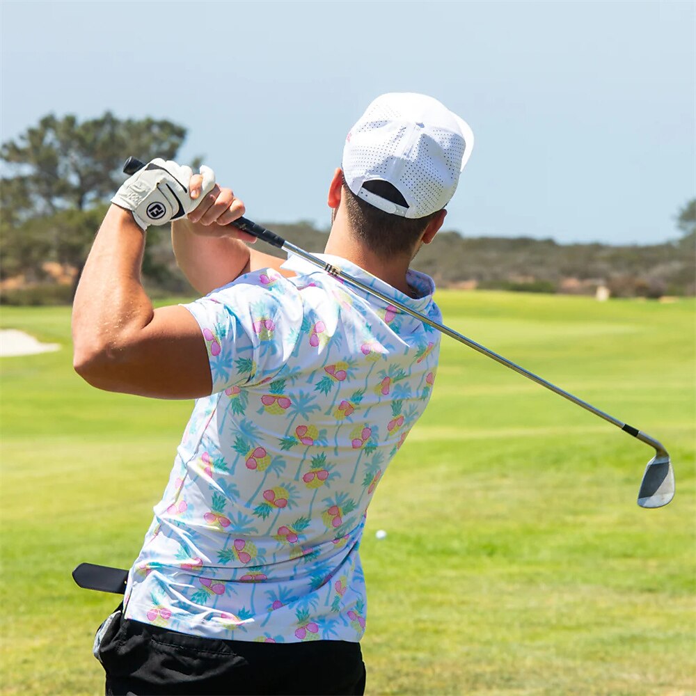 Men's Women's Matching polo Polo Shirt golf apparel Breathable Quick Dry Lightweight Top Printed Summer Golf