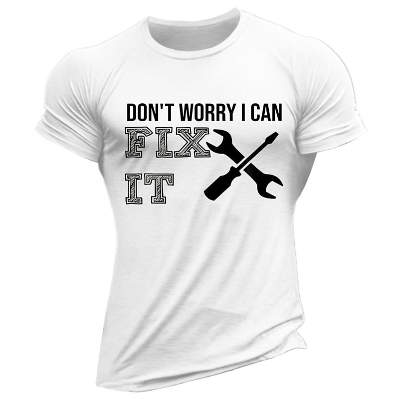 Men's Fitness Muscle Sport Breathable Letter Print Graphic Round Neck T-Shirt