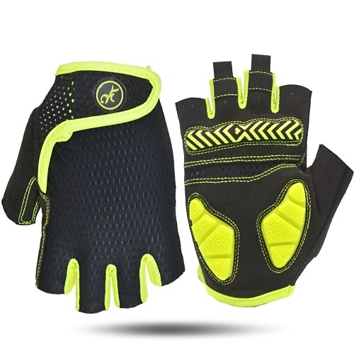 Bike Cycling Mountain Bike Half Finger Anti Slip Breathable Shockproof Sweat wicking Sports Gym Silica Gel Gloves 