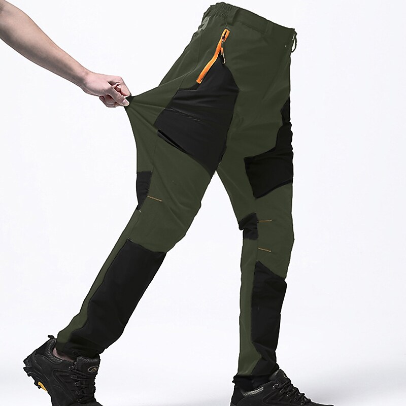 Men's outdoor work casual waterproof quick drying stretch zipper side pocket trousers