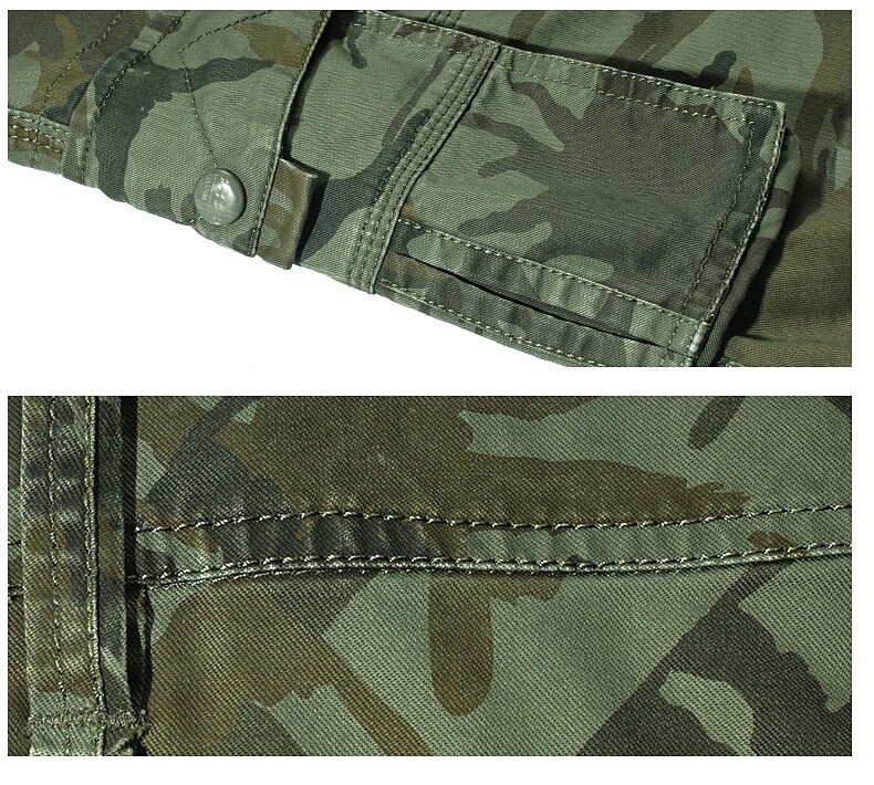 Men's Outdoor Hiking Fishing Trip Camping Breathable Quick drying multi pocket camouflage cargo shorts