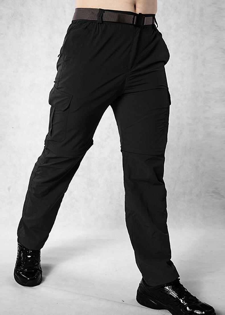Men's Hiking Outdoor Casual Convertible Waterproof Breathable Quick Dry Sweat-wicking Solid Color Trousers