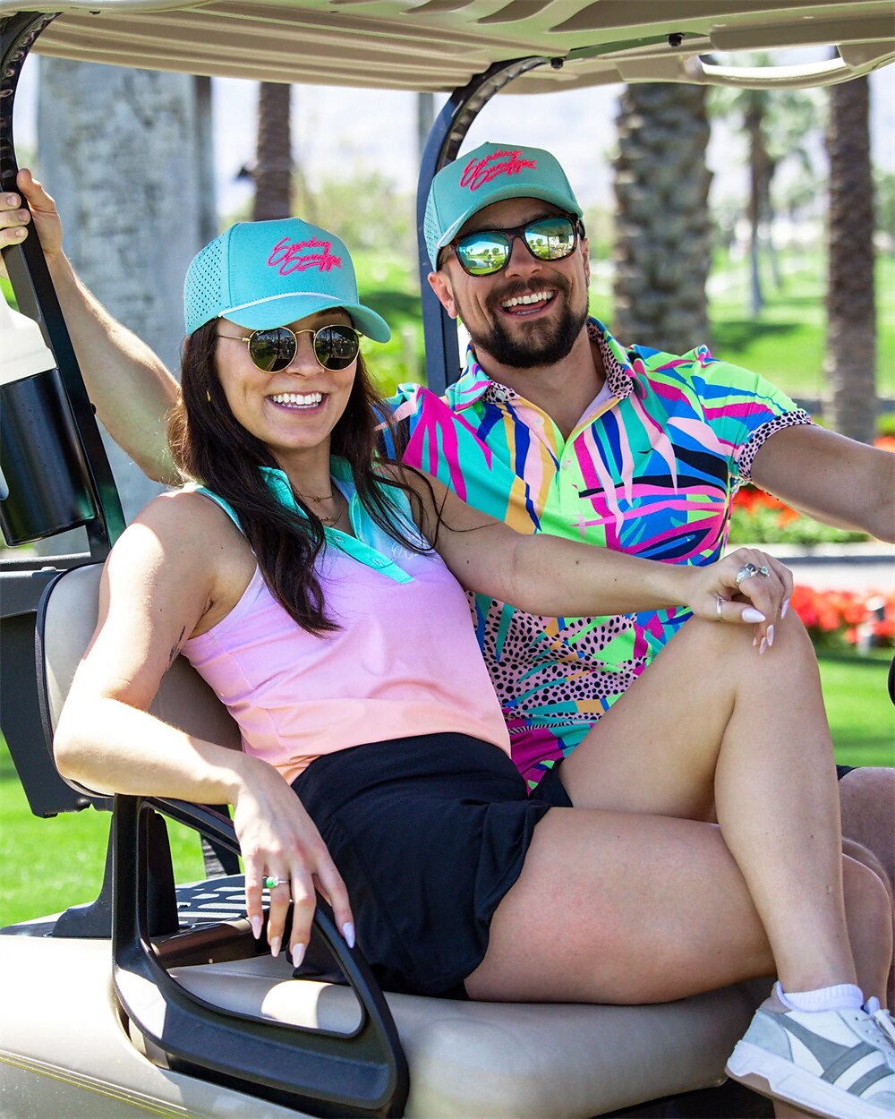 Men's Women's Matching polo Polo Shirt golf apparel Breathable Quick Dry Lightweight Top Printed Summer Golf