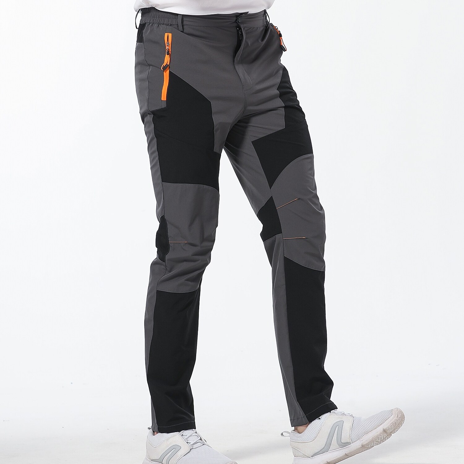 Men's outdoor work casual waterproof quick drying stretch zipper side pocket trousers