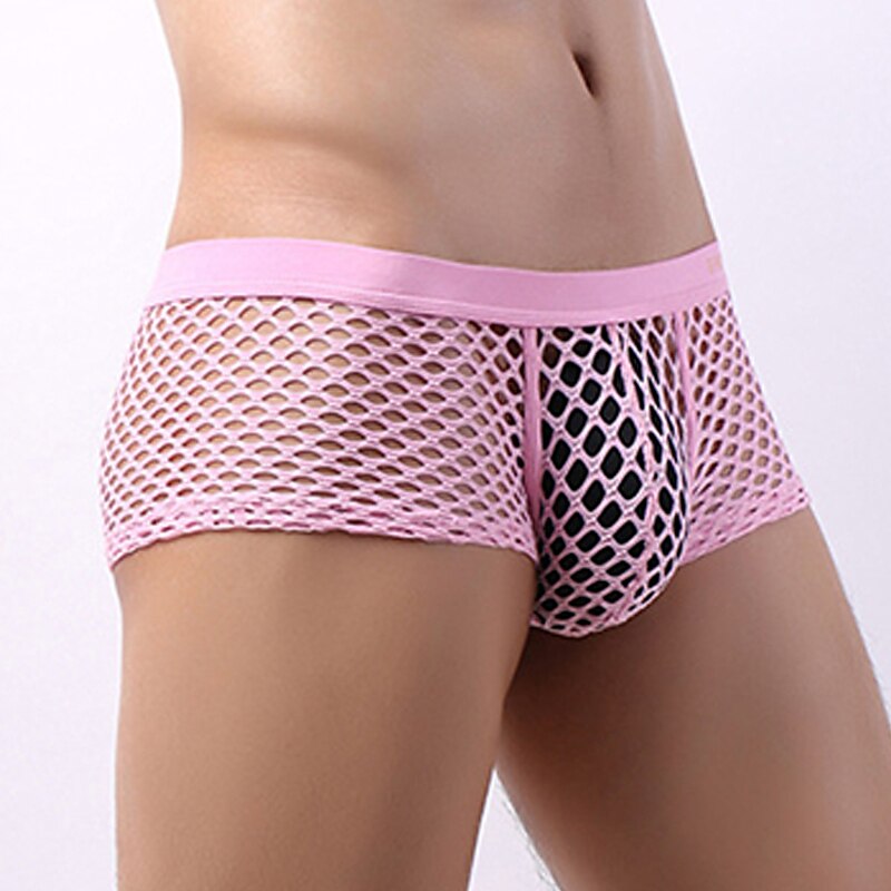 Men's 1pack Underwear Basic Panties Boxers Underwear Briefs Hole Print Polyester Antibacterial Leak Proof Letter Mid Waist 